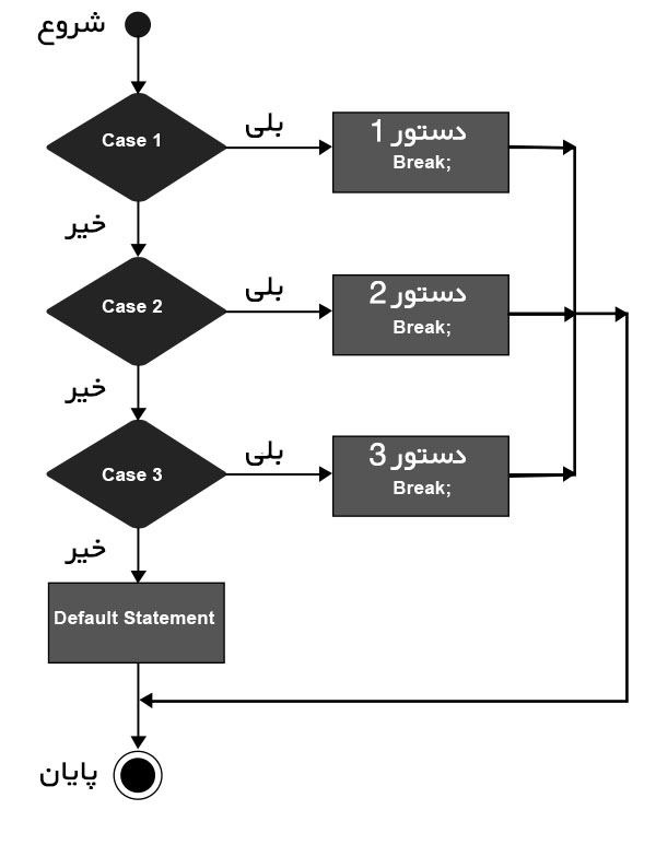 Switch diagram. Блок схема свитч кейс. Switch блок схема c++. Switch Case блок схема. Оператор Switch c++ блок схема.